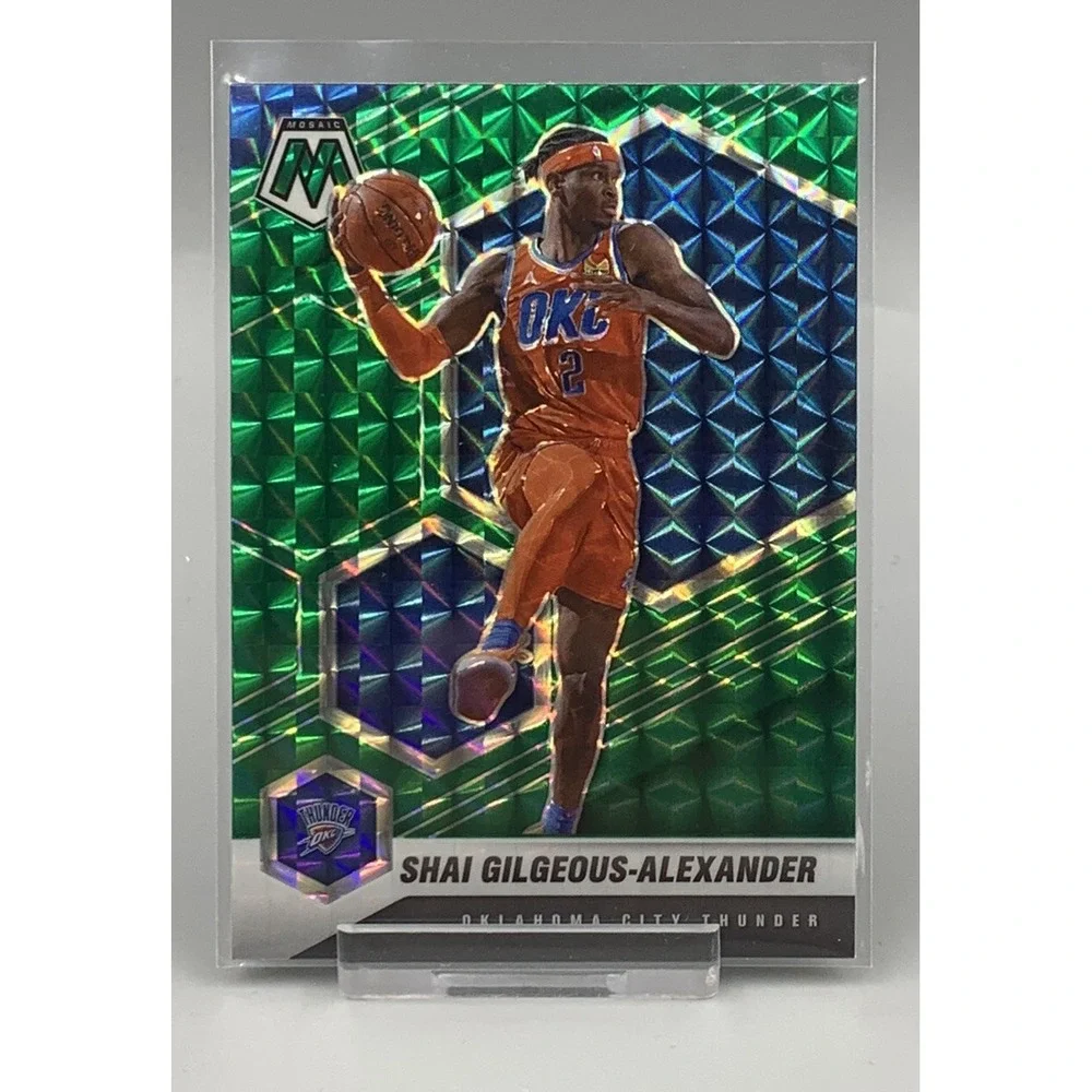 Shai‎ Gilgeous-Alexander  20-21 Panini Mosaic Green Mosaic #103 OKC Thunder 🔥🔥